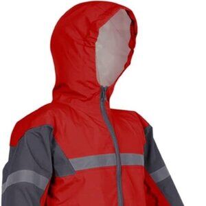 Oakiwear Childrens' One-Piece Waterproof Trail Rainsuit (8/9, Red)